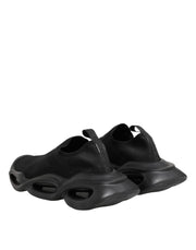 Dolce & Gabbana Black Slip On Wave Low Top Men Sneaker Shoes