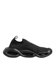 Dolce & Gabbana Black Slip On Wave Low Top Men Sneaker Shoes