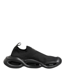 Dolce & Gabbana Black Slip On Wave Low Top Men Sneaker Shoes