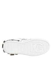 Dolce & Gabbana White Portofino Crystal Sneakers  Shoes