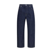 Jil Sander Blue Cotton Straight-Leg Jeans