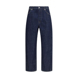 Jil Sander Blue Cotton Straight-Leg Jeans