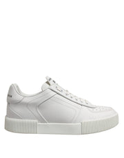 Dolce & Gabbana White Miami Leather Low Top Sneakers Shoes