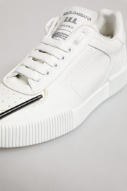 Dolce & Gabbana White Miami Leather Low Top Sneakers Shoes