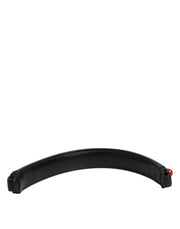 Dolce & Gabbana Black Embellished Leather Bag Handle Women Shoulder Strap