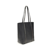 Valentino Garavani Black Calf Leather Bos Taurus Shoulder Bag