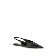 Saint Laurent Black Calf Leather Bos Taurus Ballet Flats