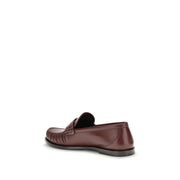 Saint Laurent Brown Calf Leather Bos Taurus Slip-On Loafers
