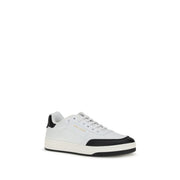 Saint Laurent White Calf Leather Bos Taurus Low Top Sneakers