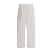 The Row Cream Cotton Cargo Pants