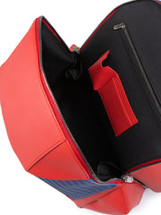 Ferrari Red Leather Technical Backpack