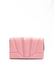 Ferrari Pink GT patent leather bag with chain
