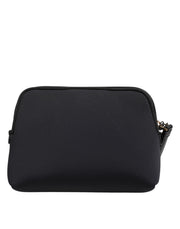 Dolce & Gabbana Black Solid Nylon DG LogoPrint Clutch Zip Borse Pouch Bag