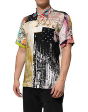 Dolce & Gabbana Multicolor Printed Button Down Casual Shirt