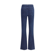 Mother Denim Blue Cotton Cropped Jeans