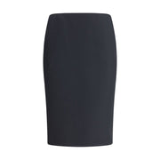 Giorgio Armani Black Recycled Polyester Midi Skirt