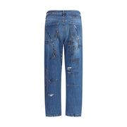 Ella Blue Cotton Slim Fit Jeans