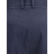 Ella Blue Cotton Casual Pants
