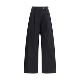 Ella Black Cotton Casual Pants