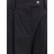 Ella Black Cotton Casual Pants
