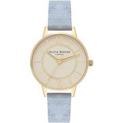 Olivia Burton Blue Artificial Leather Dress Watch