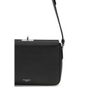 Dolce & Gabbana Black Calf Leather Bos Taurus Shoulder Bag