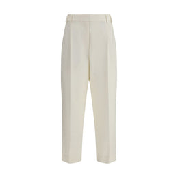Brunello Cucinelli White Cotton Chino Pants