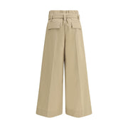 Brunello Cucinelli Beige Cotton Cropped Pants