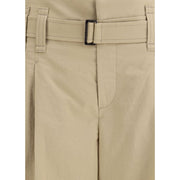 Brunello Cucinelli Beige Cotton Cropped Pants