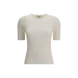Fendi White Silk T-Shirt