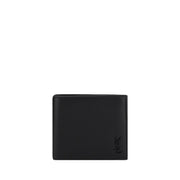 Saint Laurent Black Calf Leather Bos Taurus Wallet