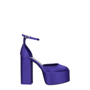 Paris Texas Purple Satin Platform Sandals