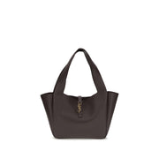 Saint Laurent Brown Lamb Ovis Aries Aries Shoulder Bag