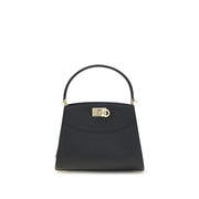 Ferragamo Black Calf Leather Bos Taurus Handbag
