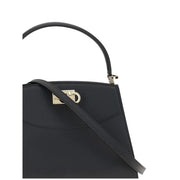 Ferragamo Black Calf Leather Bos Taurus Handbag