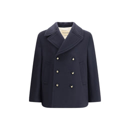 Valentino Blue Fleece Wool Coat
