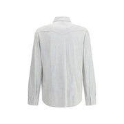 Brunello Cucinelli Gray Cotton Shirt