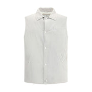 Brunello Cucinelli Gray Leather Jacket