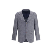 Brunello Cucinelli Blue Wool Blazer