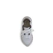 Brunello Cucinelli White Leather Athletic Sneakers