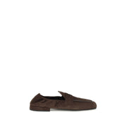 Prada Brown Lamb Ovis Aries Aries Slip-On Loafers