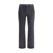 Saint Laurent Black Cotton Straight-Leg Jeans