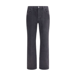 Saint Laurent Black Cotton Straight-Leg Jeans