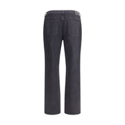 Saint Laurent Black Cotton Straight-Leg Jeans