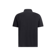 Saint Laurent Black Cotton Polo Shirt