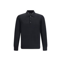 Giorgio Armani Black Fleece Wool Sweatshirt