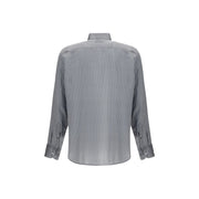 Giorgio Armani Black Silk Pattern Shirt
