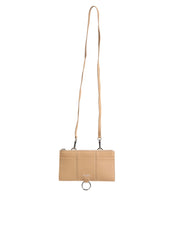 Dolce & Gabbana Beige Calfskin Leather Large Crossbody Card Holder Wallet