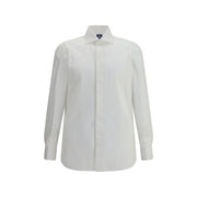 Finamore White Cotton Dress Shirt