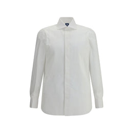 Finamore White Cotton Dress Shirt